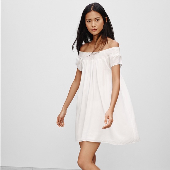 aritzia off shoulder dress